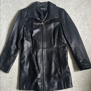 Ellen Tracy Black Leather Jacket